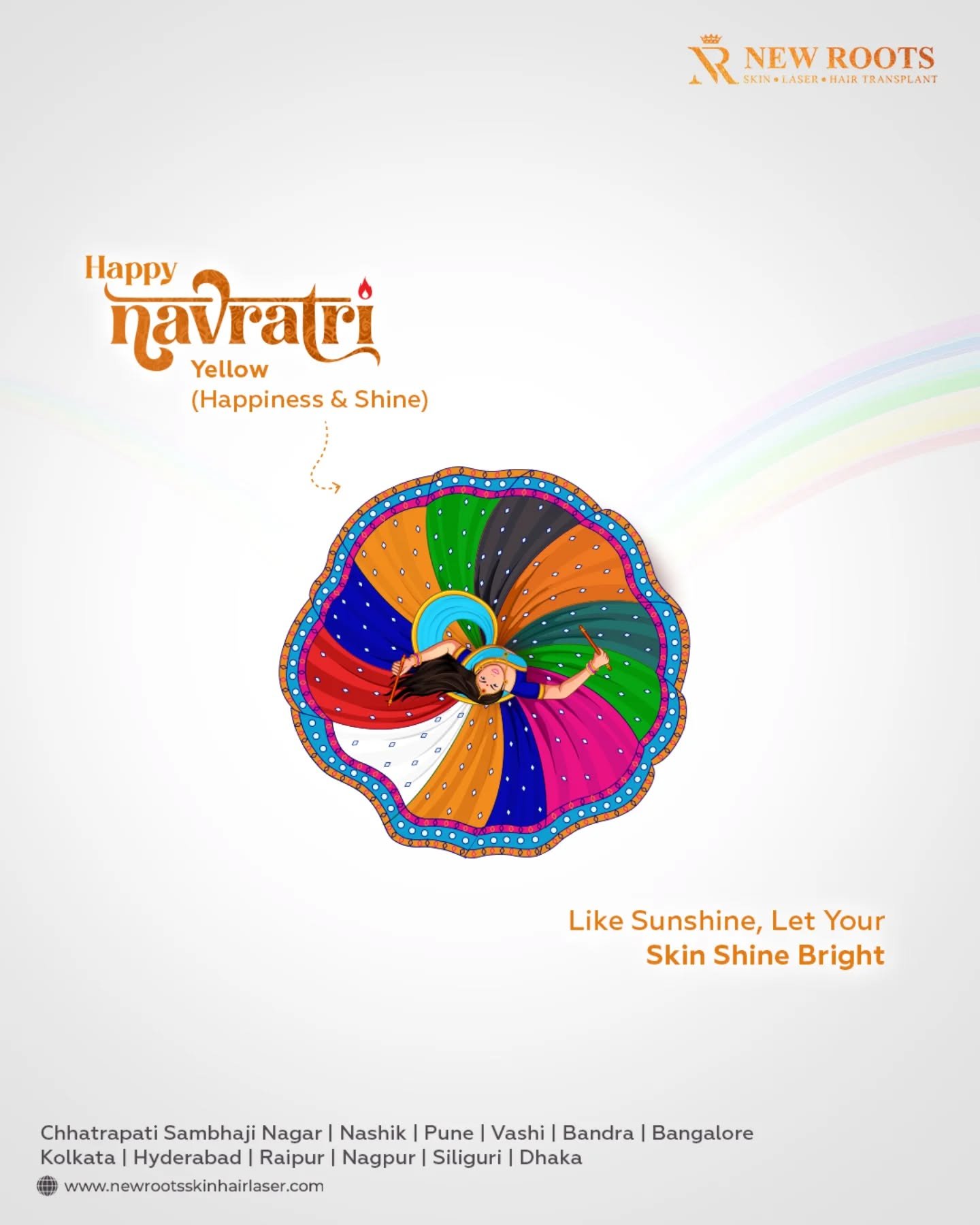 🌼 This Navratri Yellow brings shine & glow… just like New Roots brings life to your hair & skin! ✨💛

#yellow #navratri #day4 #navratrivibes❤️ #yellowflowers #newroots