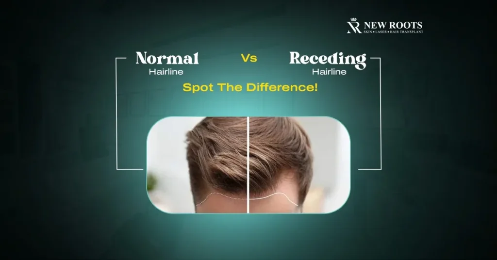 Normal Hairline vs Receding Hairline