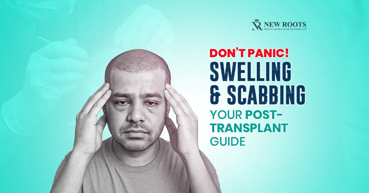 swelling and scabbing after a hair transplant