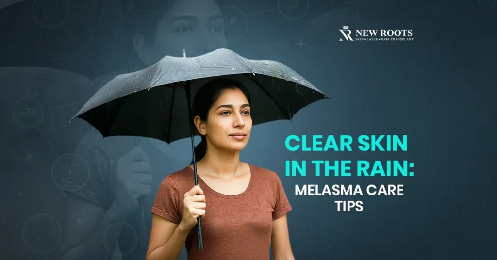 melasma care, rainy weather skin