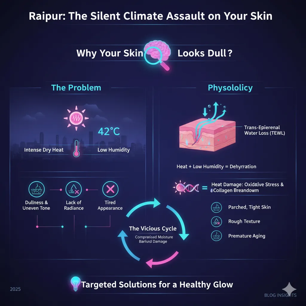 dull skin, dehydration, heat damage