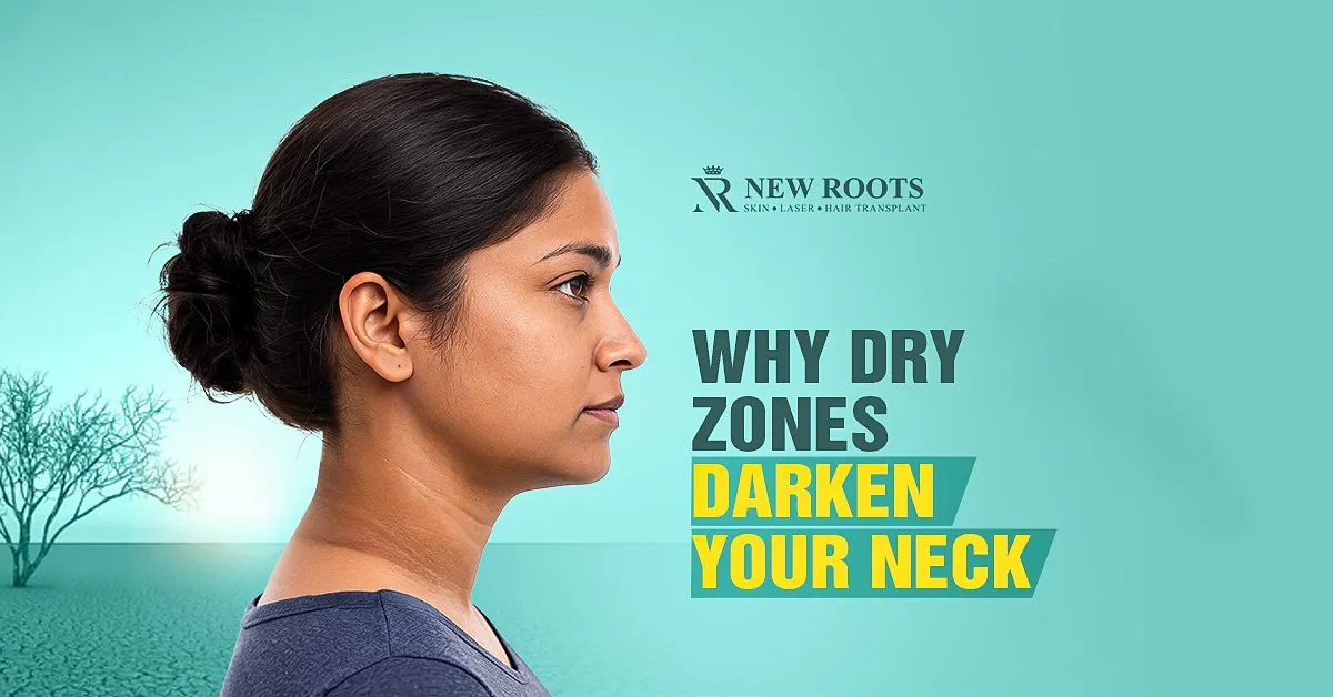 neck darkness, pigmentation, dry weather